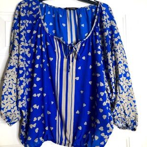 Express loosefitting flower blouse